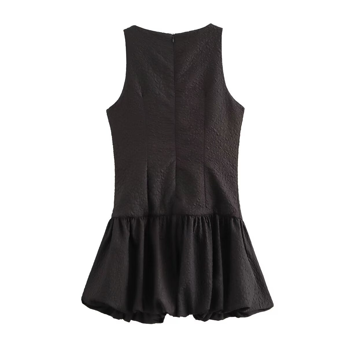 Women French Waist Display Wide Swing Short Sleeveless Dress Puffy dress FRIDAY