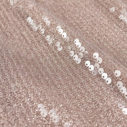 Vestido halter plisado con lentejuelas francesas para mujer