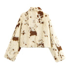 Autumn Artificial Fur Effect Short Chic Jacket Coat SenDa