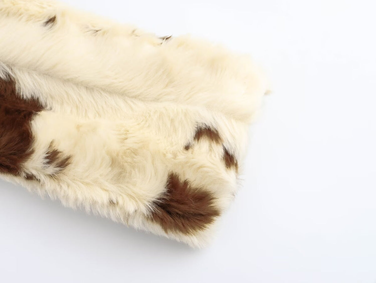 Autumn Artificial Fur Effect Short Chic Jacket Coat SenDa