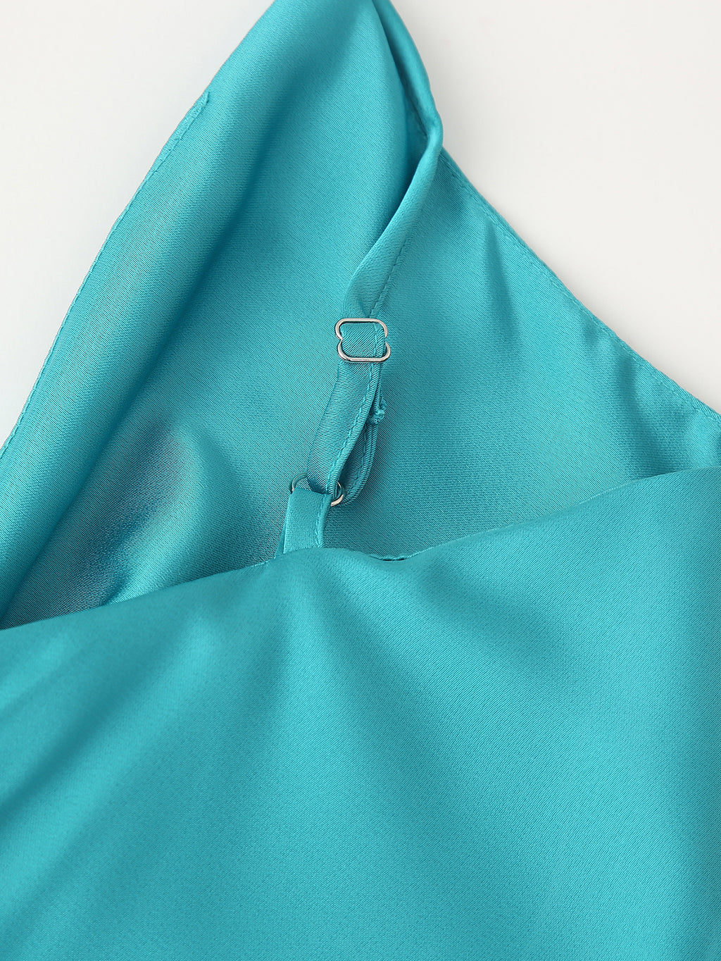 Women Clothing Long Hollow Out Cutout Decorative Satin Sling Dress CHEN