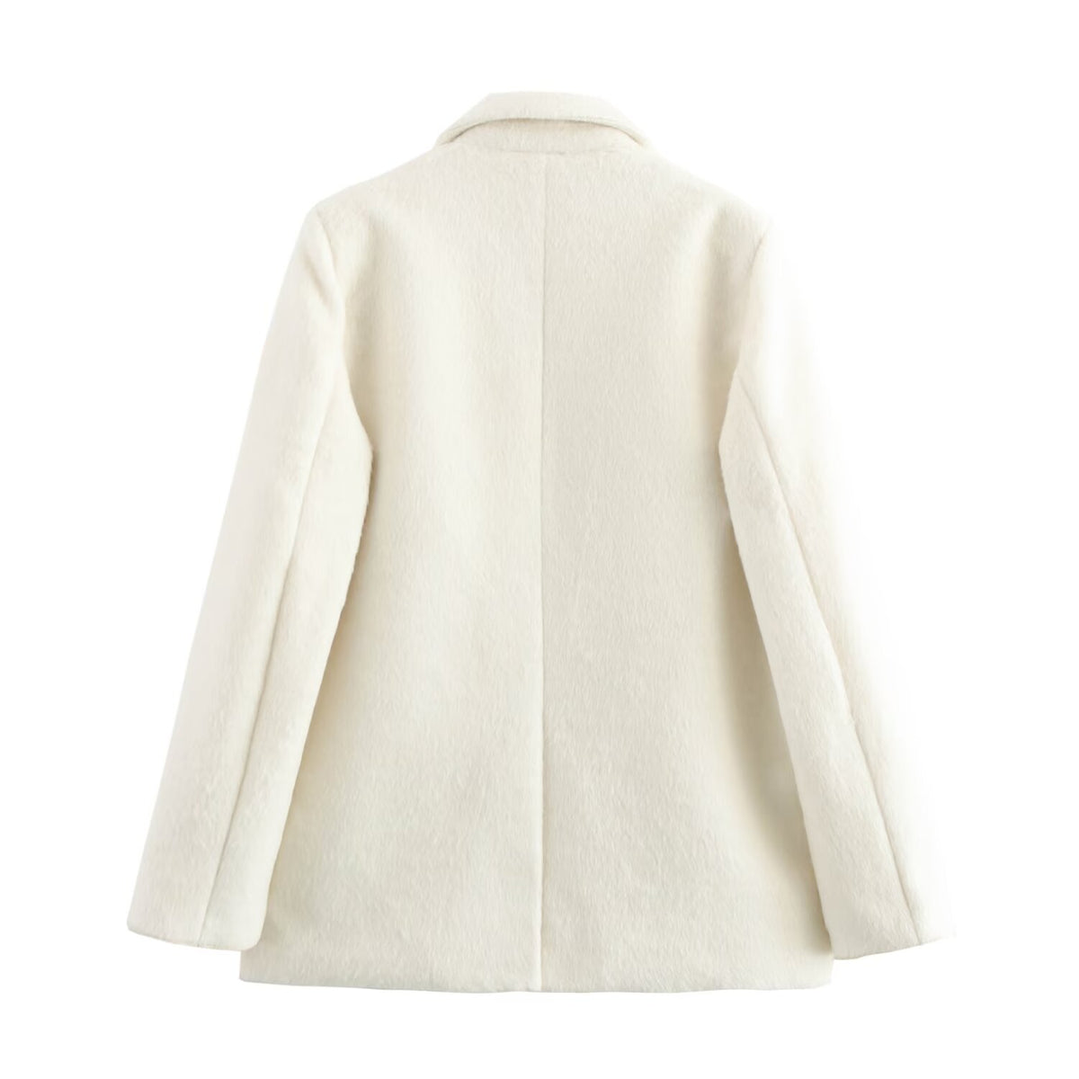 Autumn Fashionable Casual Soft Artificial Fur Effect Straight Cut Blazer SenDa