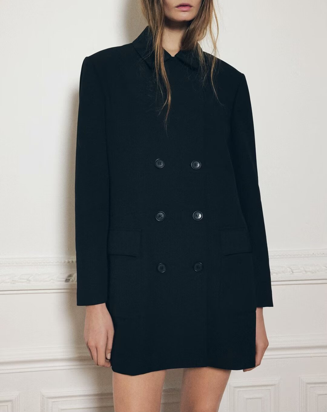 Autumn Winter Women Clothing Decorated Row Button Loose All-Match Coat Coat for Women SenDa