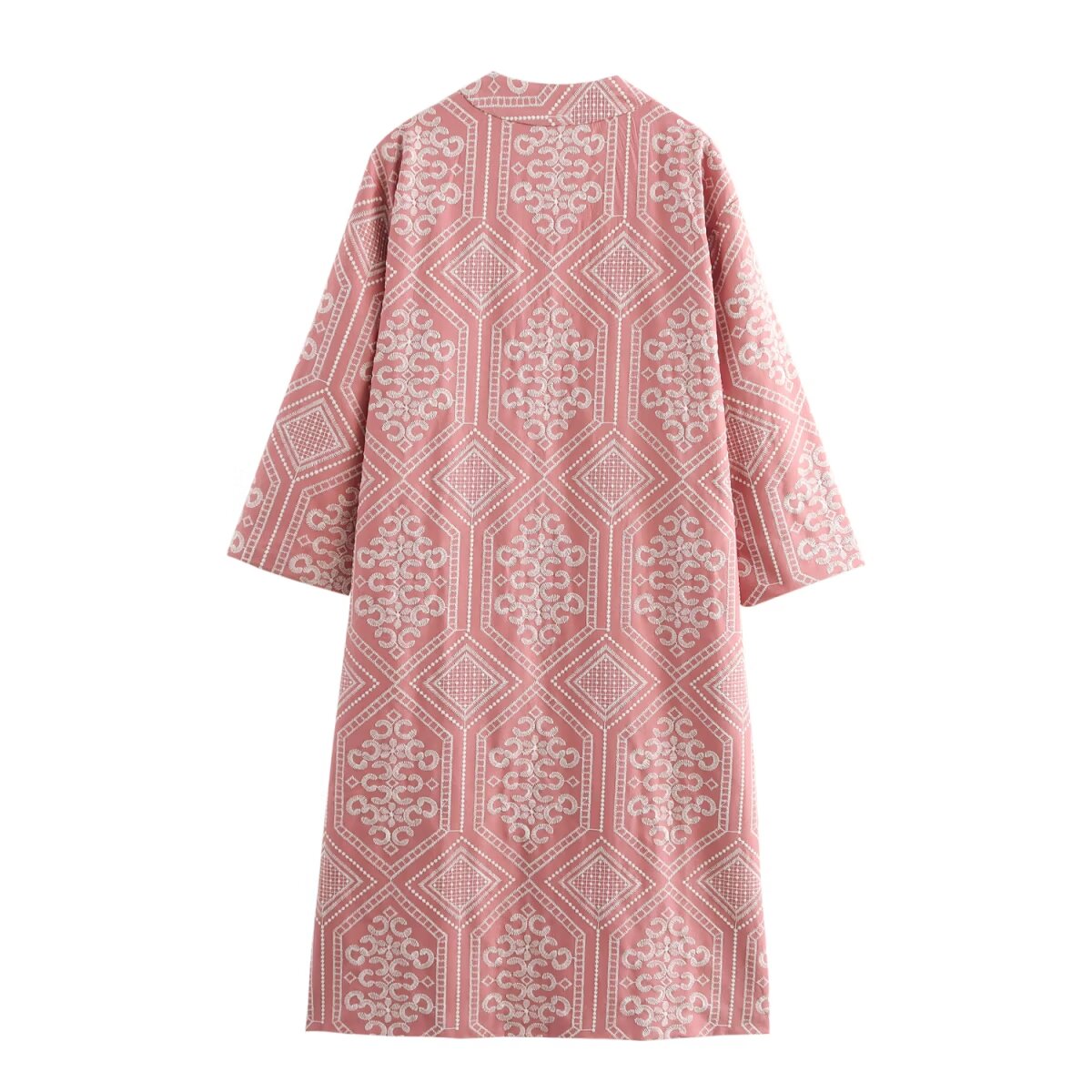 Winter Women Clothing Embroidery Vacation Kimono Coat Straight Leg Pants Sets SenDa