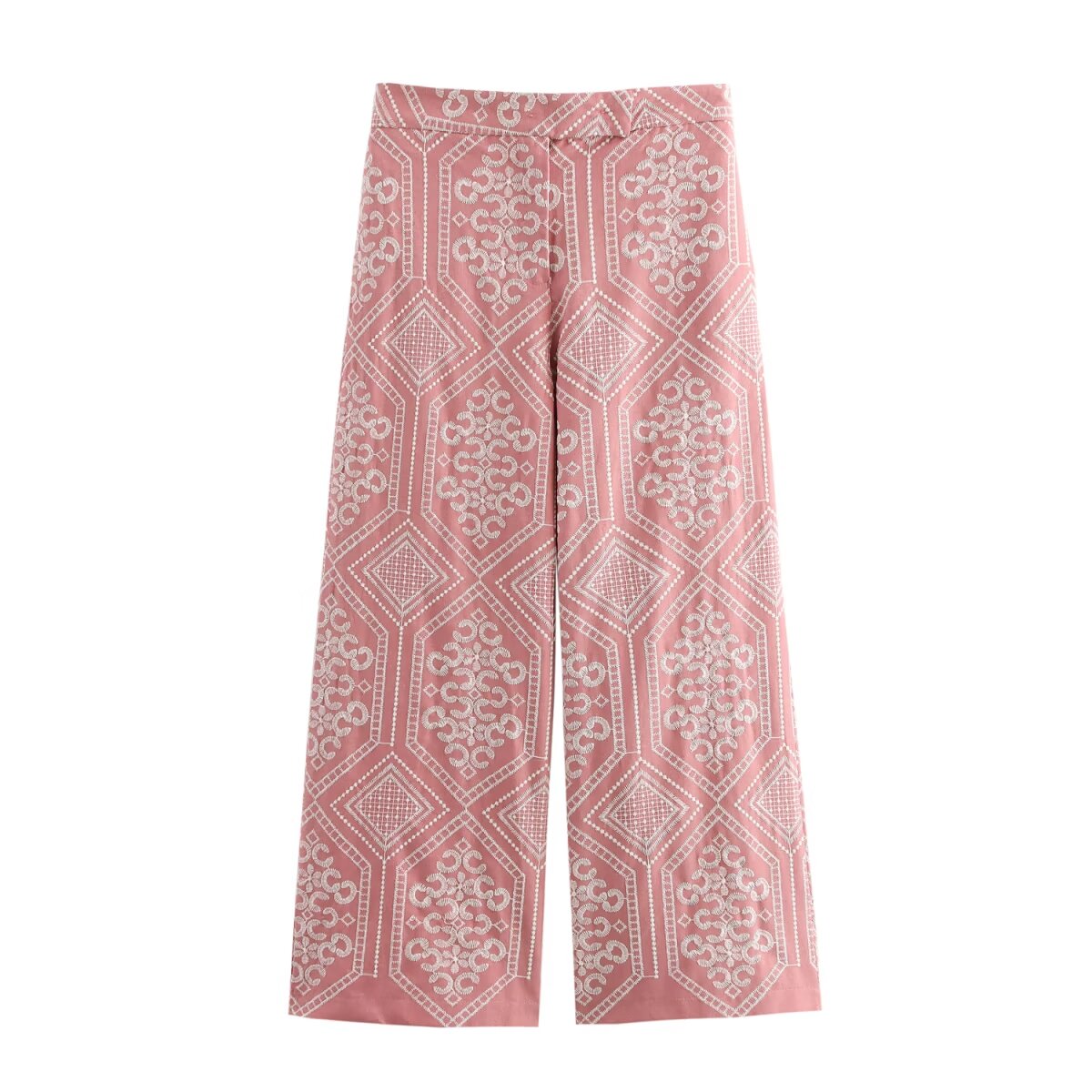 Winter Women Clothing Embroidery Vacation Kimono Coat Straight Leg Pants Sets SenDa