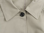 Women Simple Mid Length Waistband Coat Coat Trench Coat SenDa