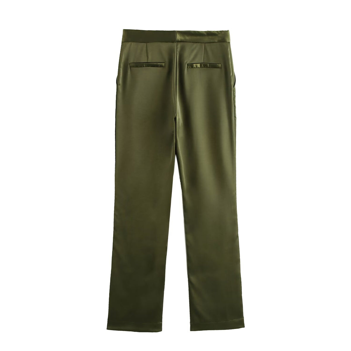 Women Double Breasted Silk Satin Texture Blazer Two Piece Pant Sets SenDa
