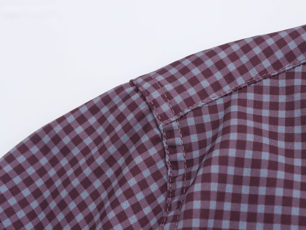 Winter Women Clothing Street Casual Top Plaid Shirt SenDa