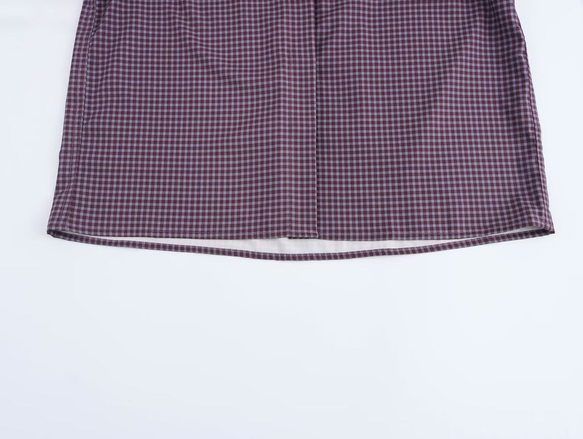 Winter Women Clothing Street Casual Top Plaid Shirt SenDa