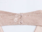 Vestido halter plisado con lentejuelas francesas para mujer