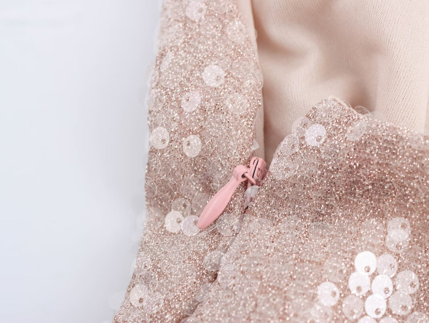 Women French Sequin Pleated Halter Dress