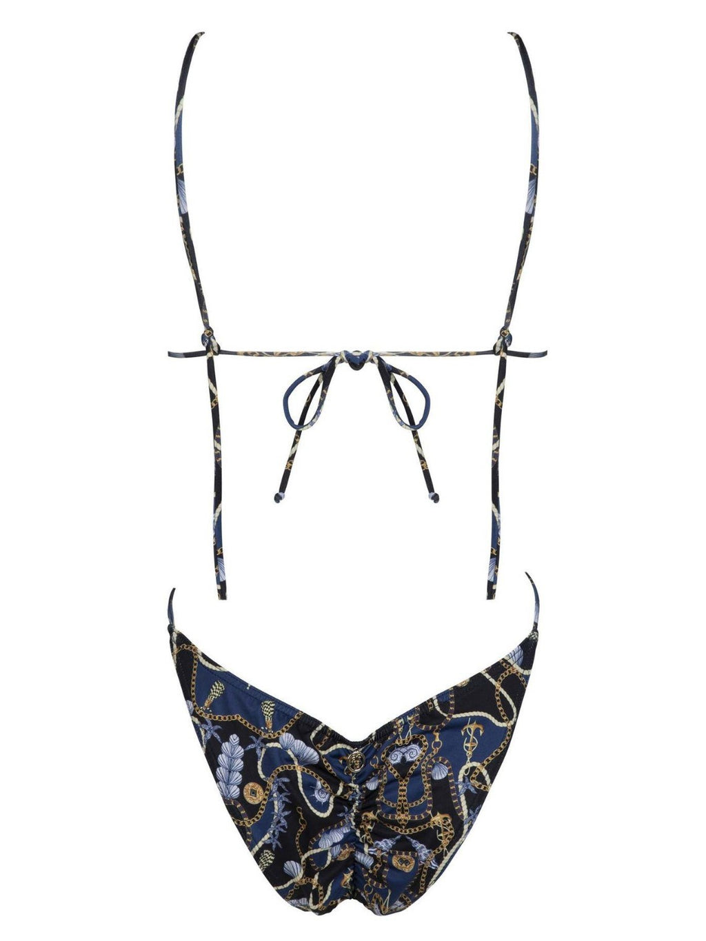 Traje de baño de una pieza con escote en V profundo y sexy para mujer, traje de baño de verano con estampado sexy y cordones sin espalda