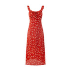 Seaside Vacation Elegant Floral Suspender Dress Spring Small Printed Dress PullWind