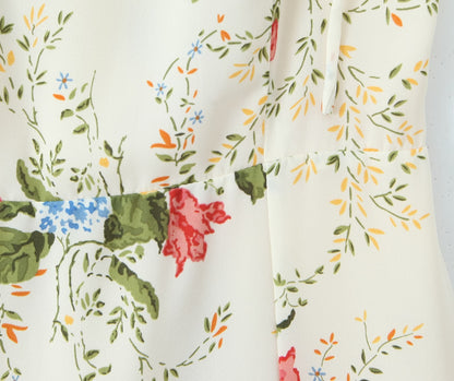 Summer Women Floral Small Floral Print Slim Fit Large Strap Dress