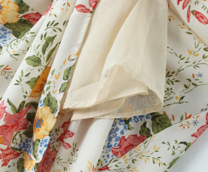 Summer Women Floral Small Floral Print Slim Fit Large Strap Dress