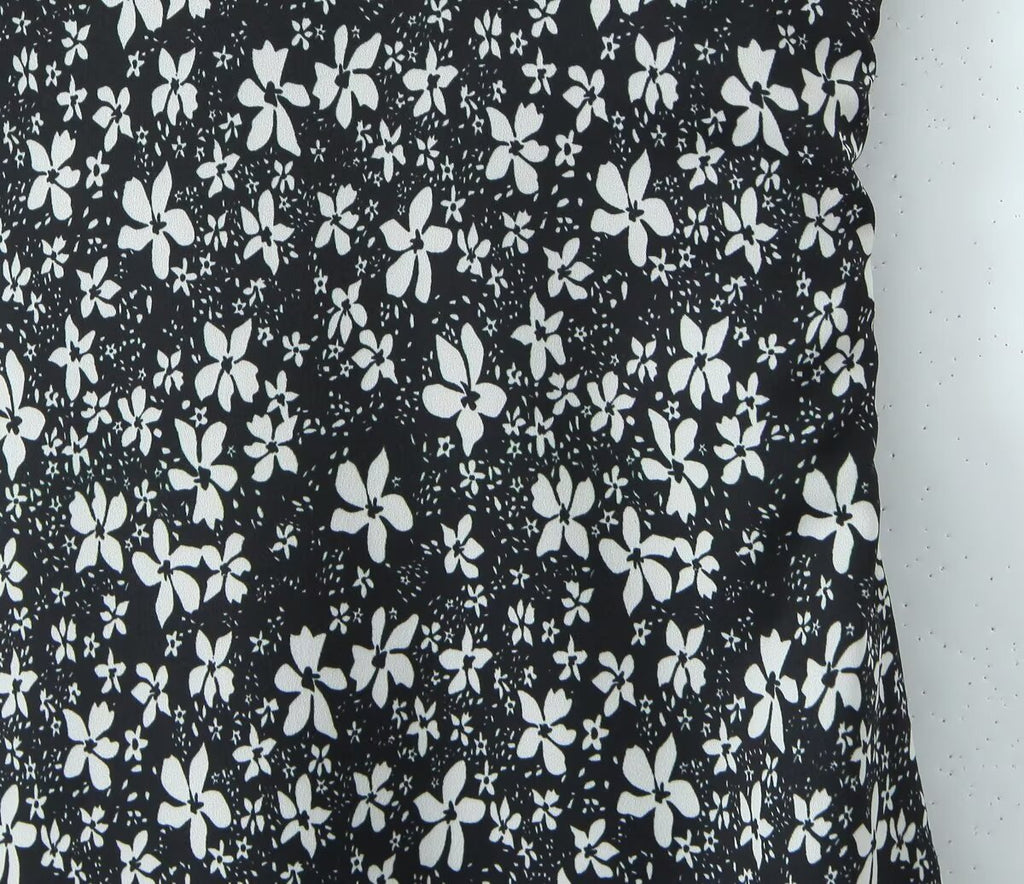 Sexy Deep V Plunge neck Maxi Dress Women Spring Vintage Floral Sling Dress Aiostar