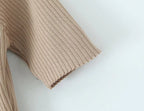Spring Women Clothes Polo Collar Design Slim Fit Slimming Waist Trimming Knitted Short Sleeve Deep V Plunge neck Dress Aiostar