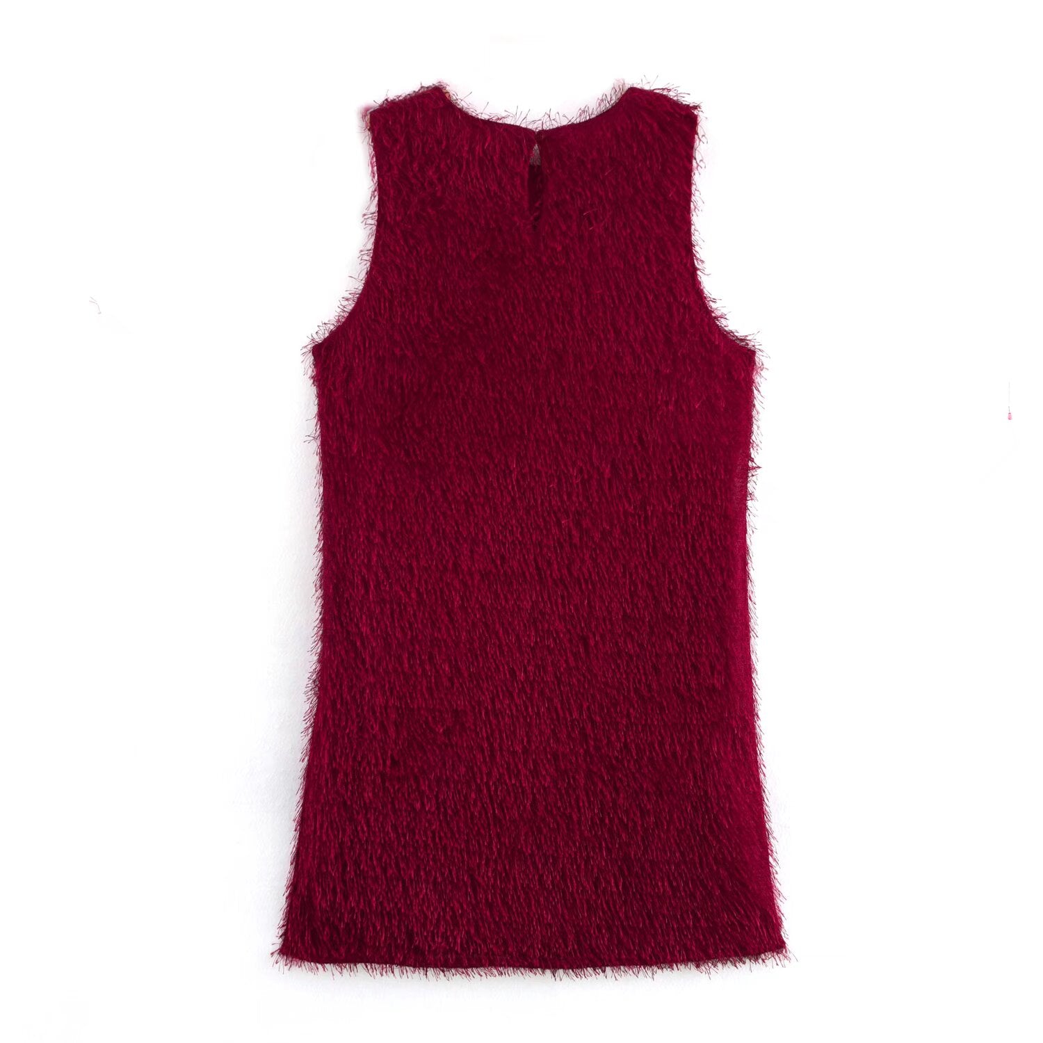 Women Clothing Simple Tassel Sleeveless with Lining Dress SenDa