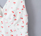Women Clothing Summer Sexy Low Cut V neck Sleeveless Printed Dress Aiostar