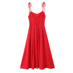 Women Clothing Low Cut V neck Sexy Elegant Maxi Dress OMI