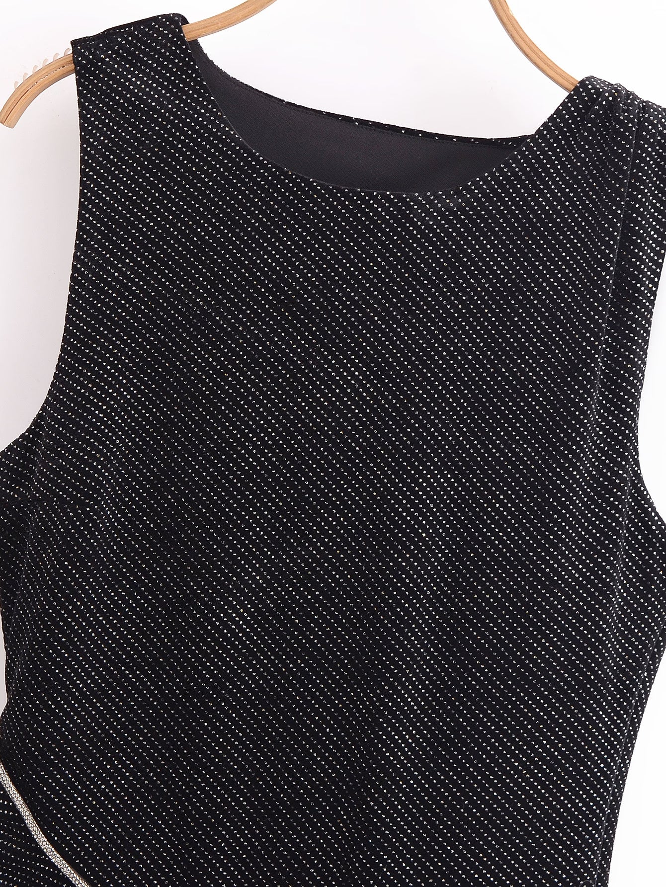 Robe élégante sans manches en velours pour femme, coupe slim et brillante