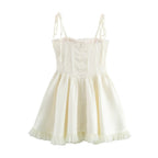 Lace up Design Splicing Sling Dress FRIDAY