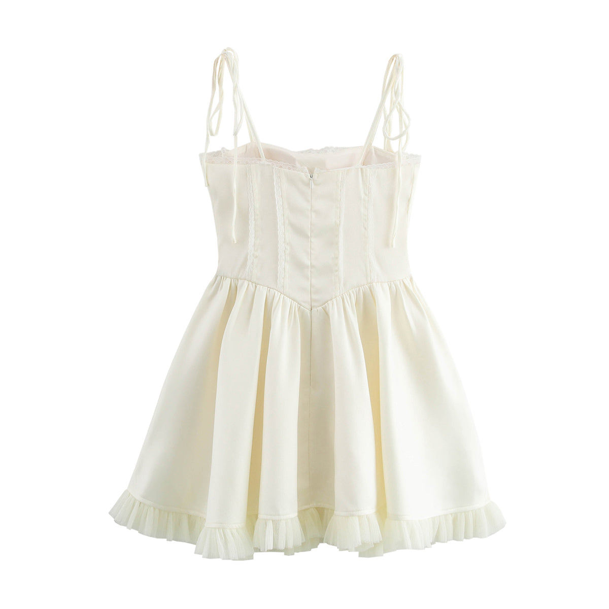 Lace up Design Splicing Sling Dress FRIDAY