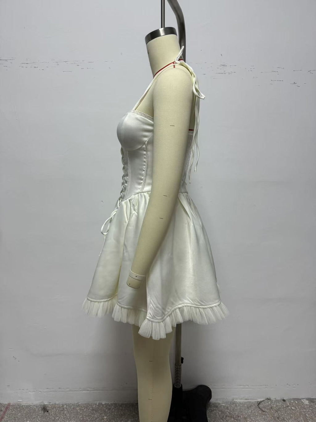 Lace up Design Splicing Sling Dress FRIDAY