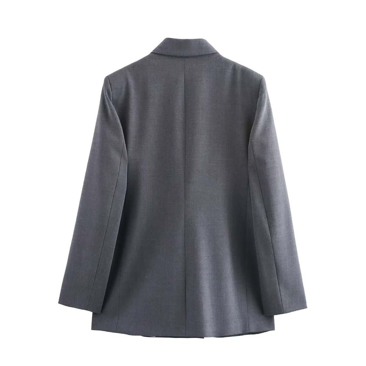 Women Double Breasted Blazer with Padded Shoulder Pant Sets SenDa