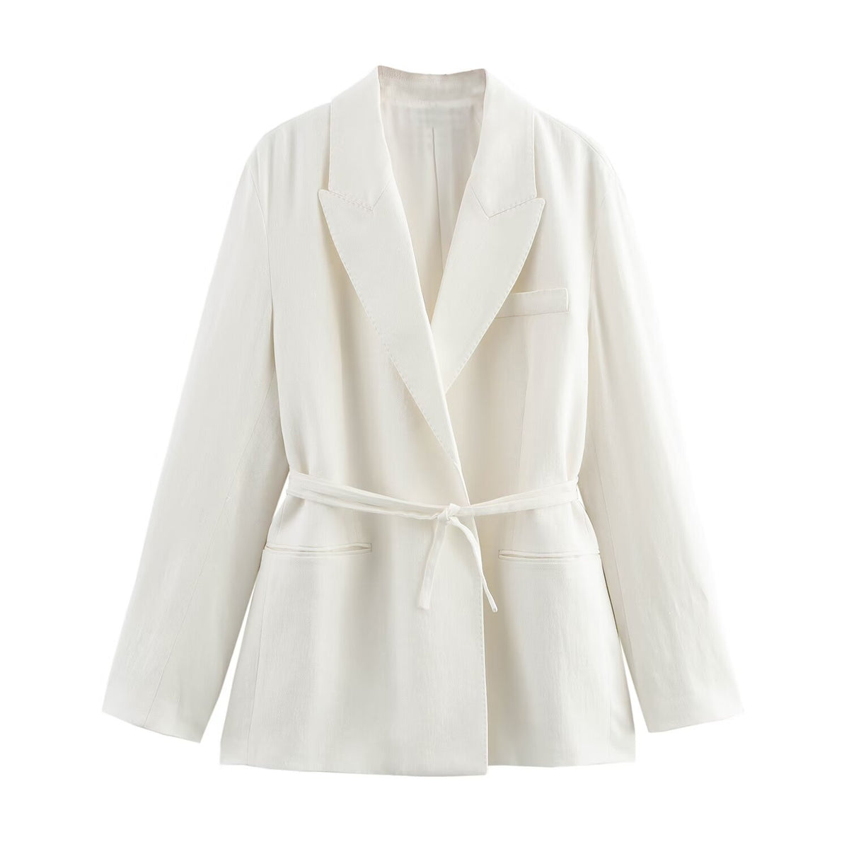 Women Spring Blended Blazer Pleated Pants Sets SenDa