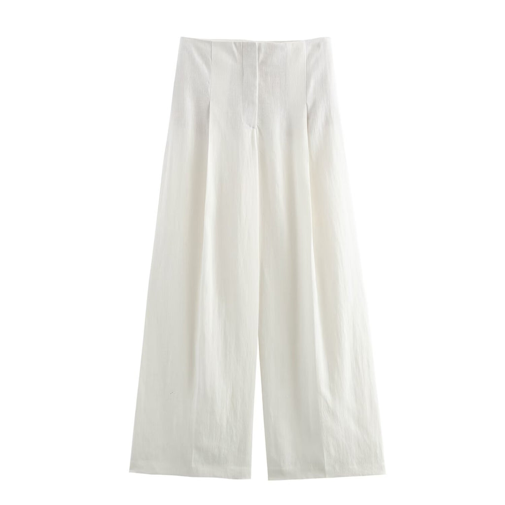 Women Spring Blended Blazer Pleated Pants Sets SenDa