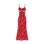 Summer Vintage Waist Controlled Slimming Sling Sheath Fishtail Dress Dress Women PullWind