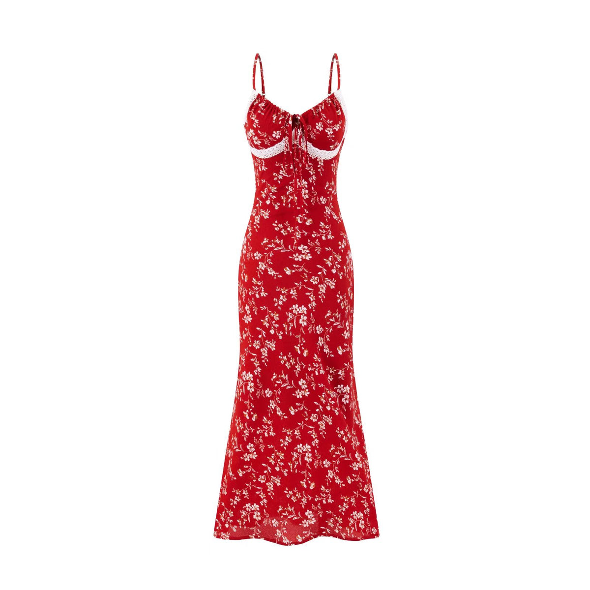 Summer Vintage Waist Controlled Slimming Sling Sheath Fishtail Dress Dress Women PullWind