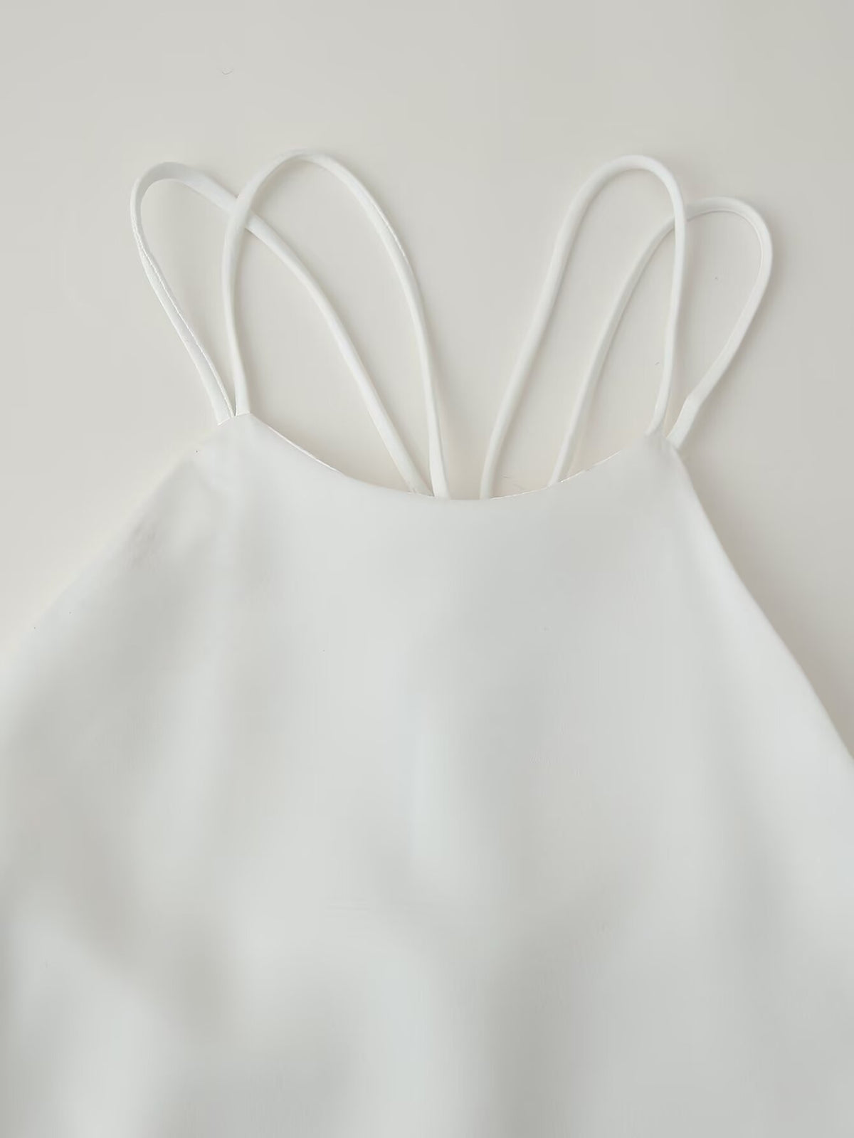 Women Clothing Products Back Decorative Satin Sling Dress CHEN