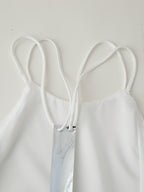 Women Clothing Products Back Decorative Satin Sling Dress CHEN