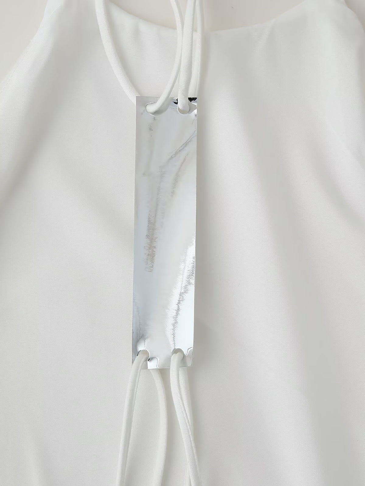 Women Clothing Products Back Decorative Satin Sling Dress CHEN