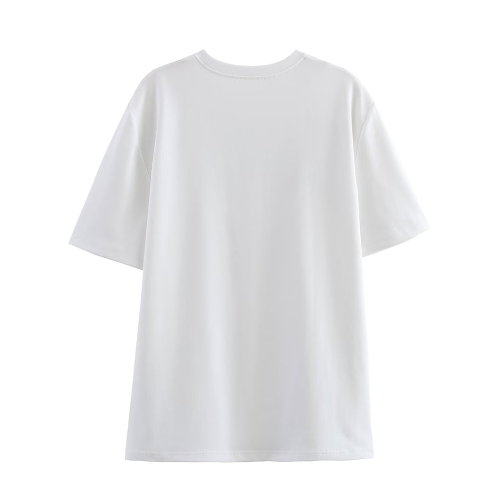 Women Animal Print Printed round Neck Short Sleeve T shirt SenDa