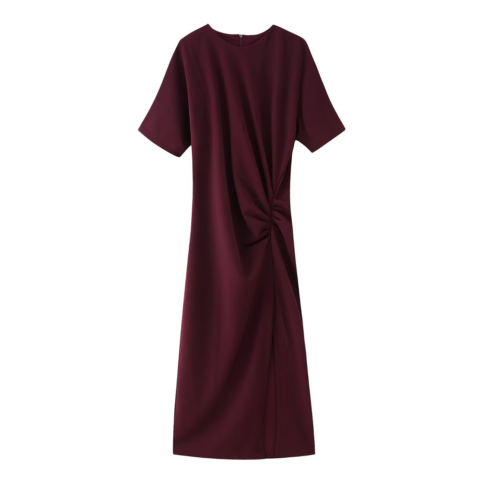Spring Women Elegant Pleated Midi Dress JOUNJ