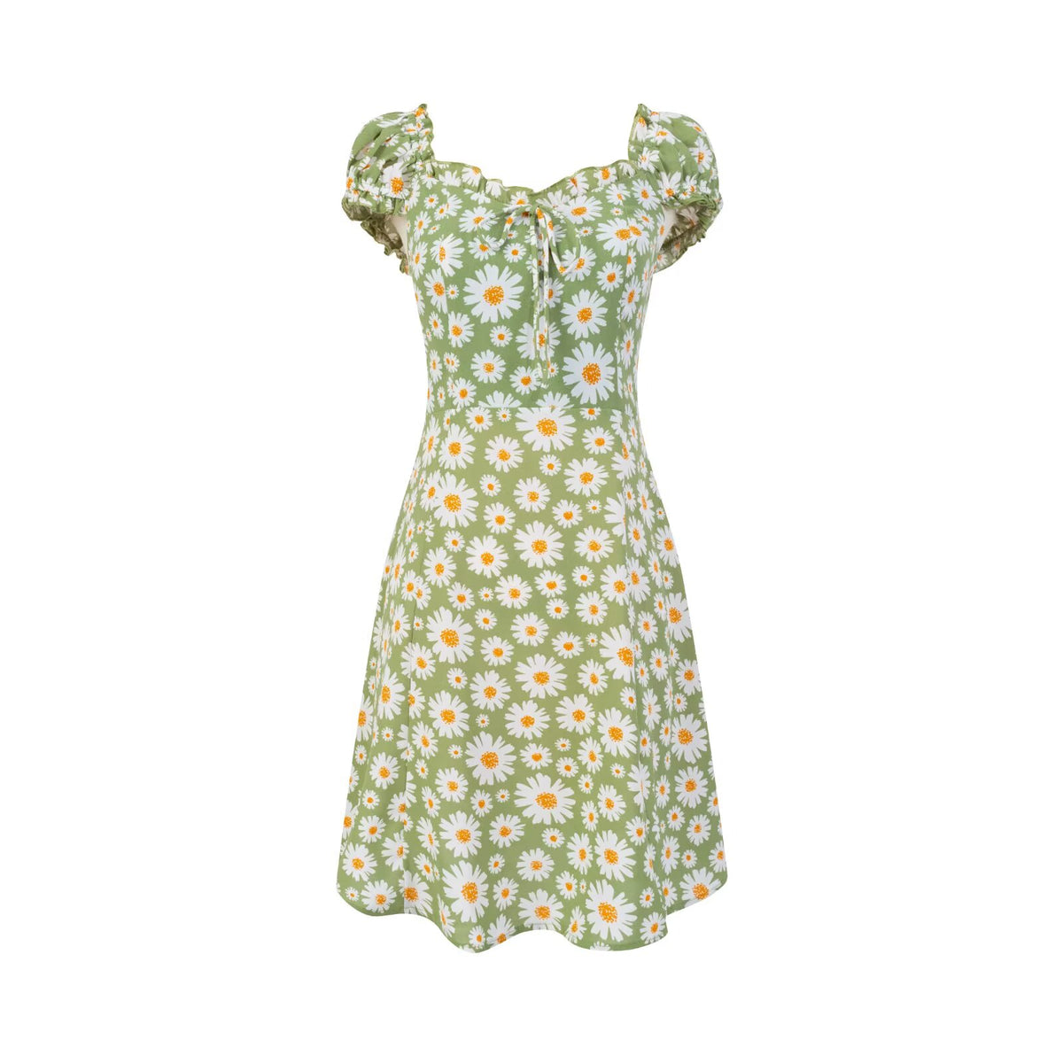 Spring Forest Girlish Pastoral Holiday Casual Printing Dress PullWind