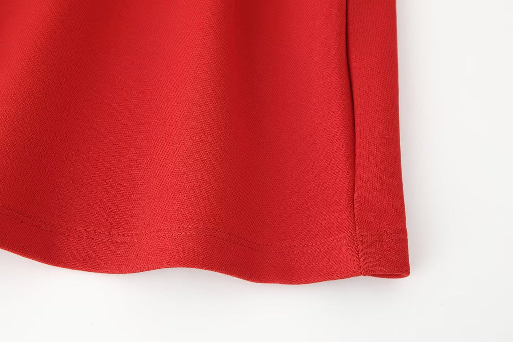 Women Clothing Spring Summer Casual Pleated Decoration Short Dress JOUNJ