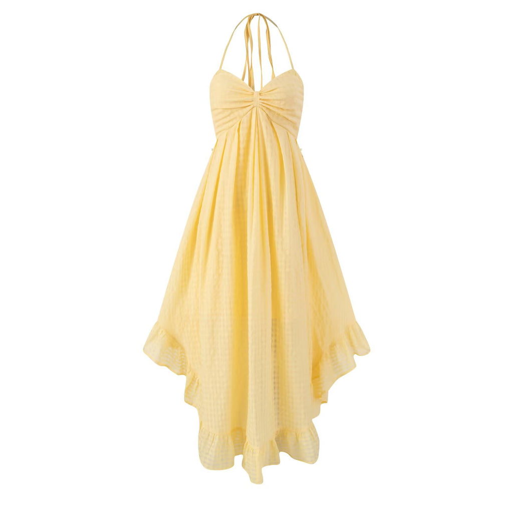 Spring Vacation Girl Fairy Casual Sexy Backless Slip Dress Dress PullWind