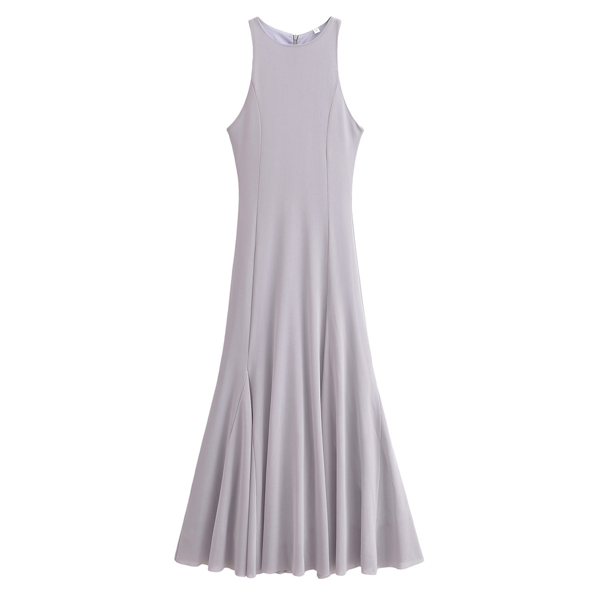 Spring Women Clothing Street Wide Swing Silk Net Sleeveless Dress TRAF