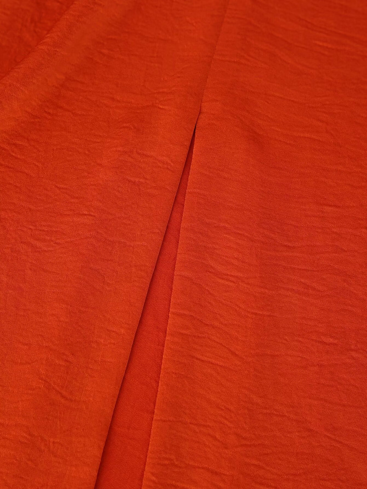 Spring Women Clothing Pleated Decorative Silk Satin Texture Dress CHEN