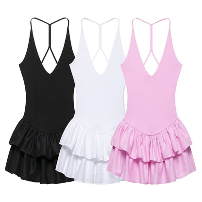 Women Clothing Spring Slim Fit Slimming Casual Sling Strap Sexy Dress