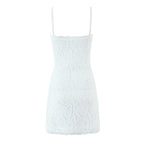 Women Summer Sexy V neck Slim Strap High Waist Dress