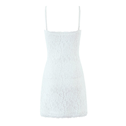 Women Summer Sexy V neck Slim Strap High Waist Dress