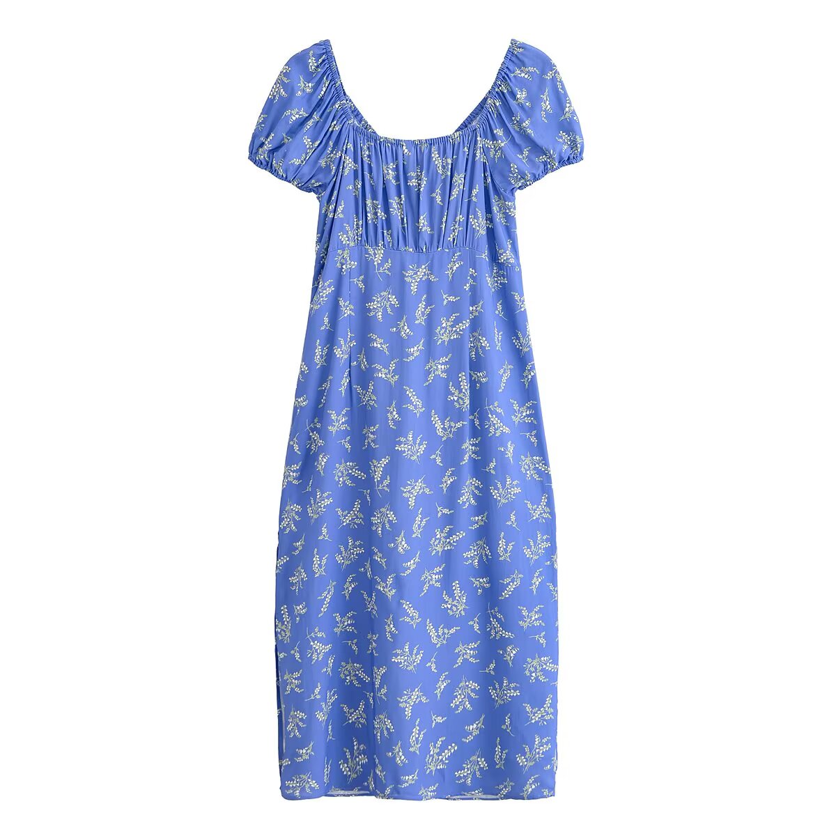 Spring Fashionable Slim Fit High End Sense Floral Flounce Waist Tight Dress YiPin