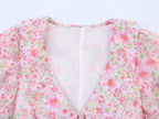 Summer Women Clothing Small round Collared Printing Short Dress SenDa