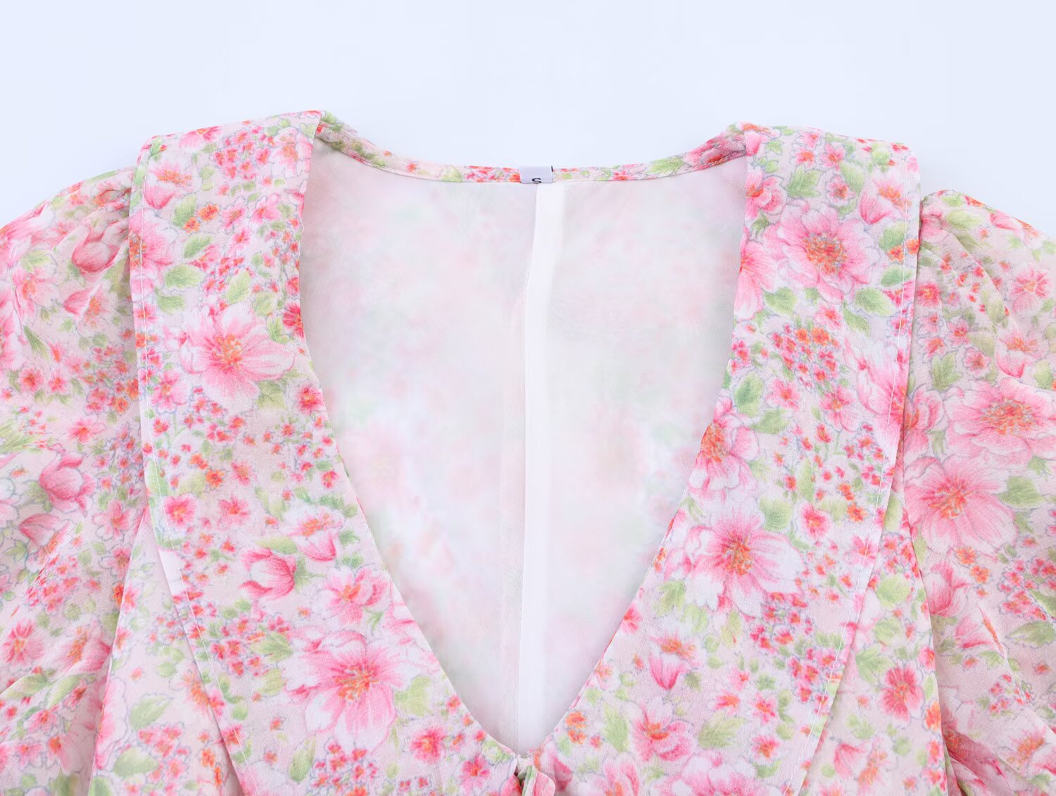 Summer Women Clothing Small round Collared Printing Short Dress SenDa