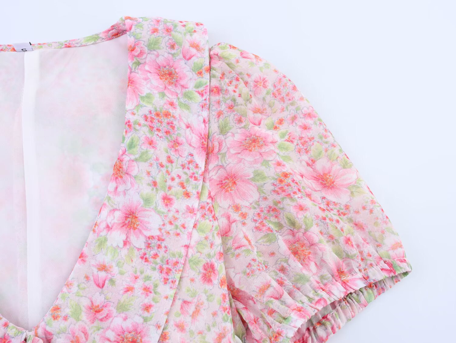 Summer Women Clothing Small round Collared Printing Short Dress SenDa